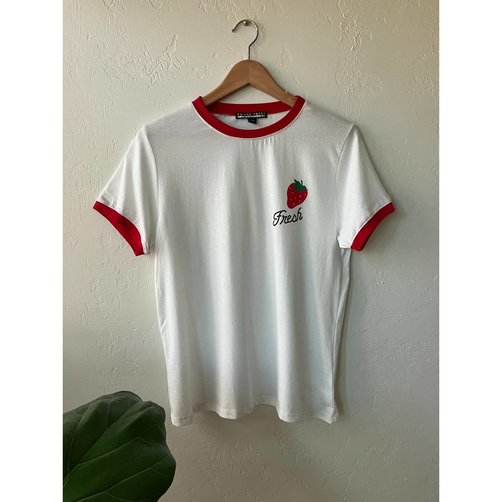 Prince Peter Collection Fresh Retro Strawberry Ringer T tee T-shirt vintage look